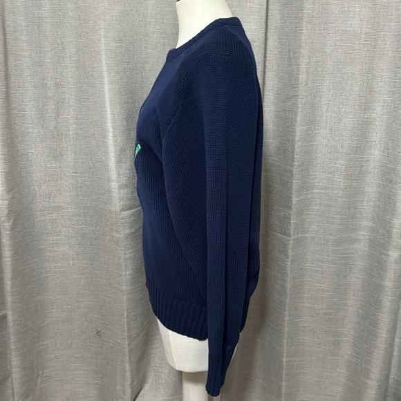 Vintage Nautical Vibes Crew Neck Cotton Sweater-Sz Adult M-Blue-EUC - Picture 9 of 16
